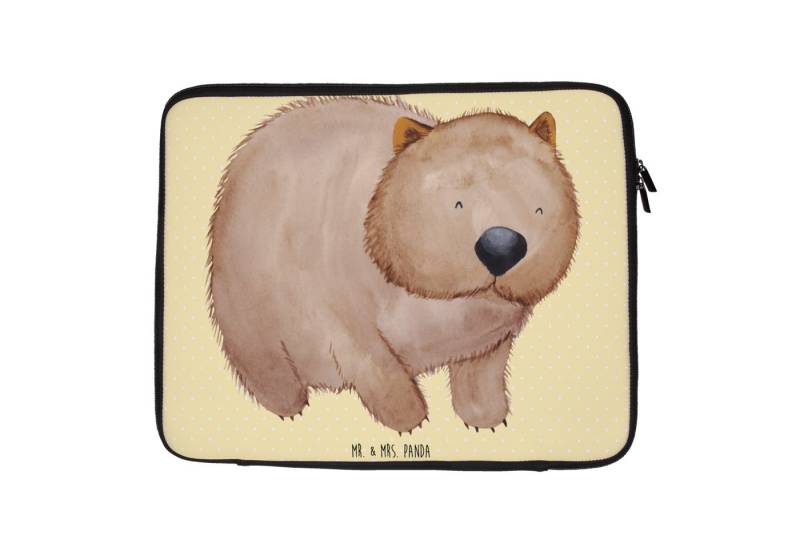 Mr. & Mrs. Panda Laptop-Hülle Wombat 33 x 42 cm - Gelb Pastell - Geschenk, Laptop, Notebook-Reisehü, Stylishes Design von Mr. & Mrs. Panda