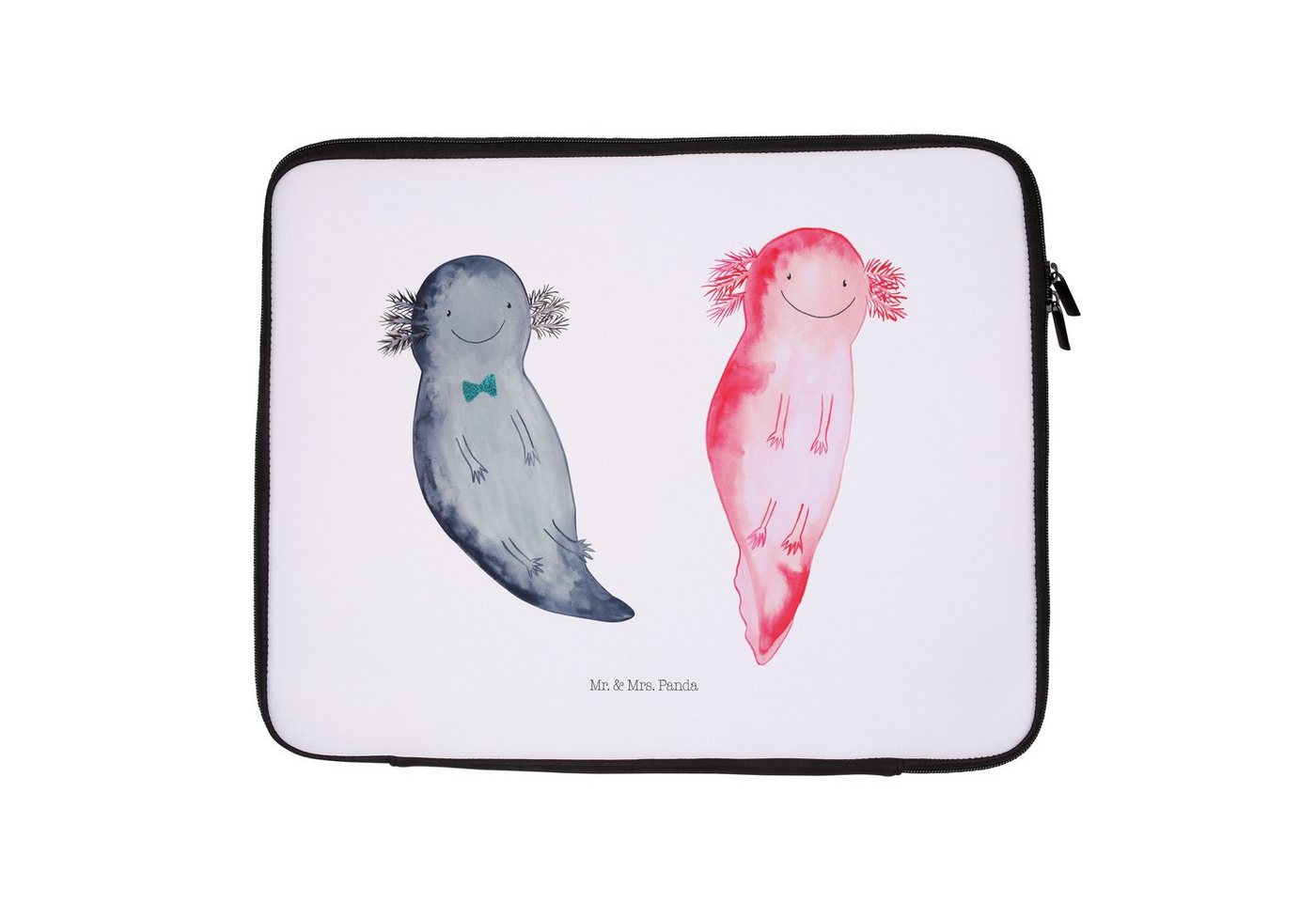 Mr. & Mrs. Panda Laptop-Hülle Axolotl Freundin, Tasche, Notebook Tasche, Notebook Schutz, Strapazierfähig von Mr. & Mrs. Panda