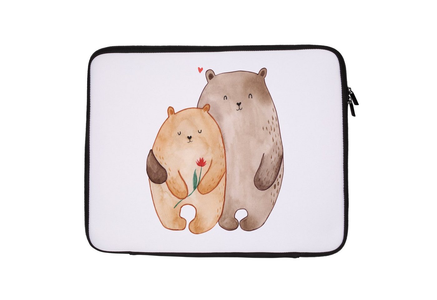 Mr. & Mrs. Panda Laptop-Hülle Bären Liebe - Weiß - Geschenk, Notebook Tasche, Heiratsantrag, Freund von Mr. & Mrs. Panda
