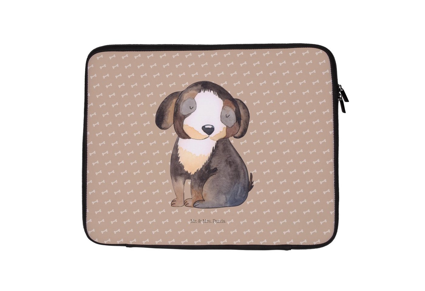 Mr. & Mrs. Panda Laptop-Hülle Hund entspannt - Hundeglück - Geschenk, Liebe, Haustier, Tasche, Hund von Mr. & Mrs. Panda