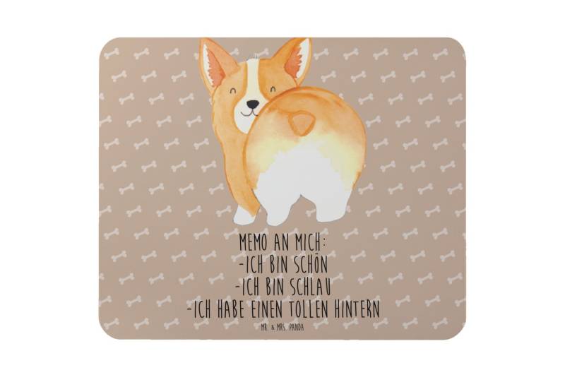 Mr. & Mrs. Panda Mauspad Corgi Po - Hundeglück - Geschenk, Spruch, Hundebesitzer, Vierbeiner, (1-St), Schickes Design von Mr. & Mrs. Panda