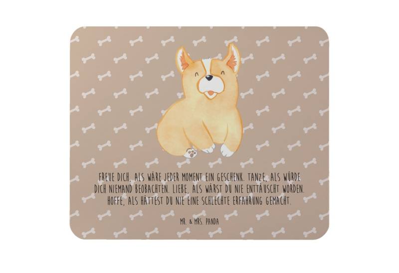 Mr. & Mrs. Panda Mauspad Corgie - Hundeglück - Geschenk, Arbeitszimmer, Welsh Corgi Pembroke, (1-St), Ergonomisch von Mr. & Mrs. Panda