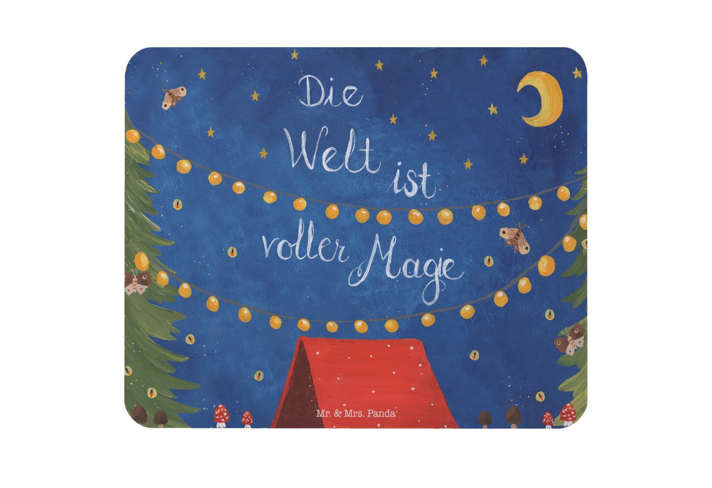 Mr. & Mrs. Panda Mauspad Die Welt ist voller Magie - Geschenk, Dekoration, Mausunterlage, Arbe (Packung, 1-St., Mauspad Die Welt ist voller Magie), Rutschfest von Mr. & Mrs. Panda
