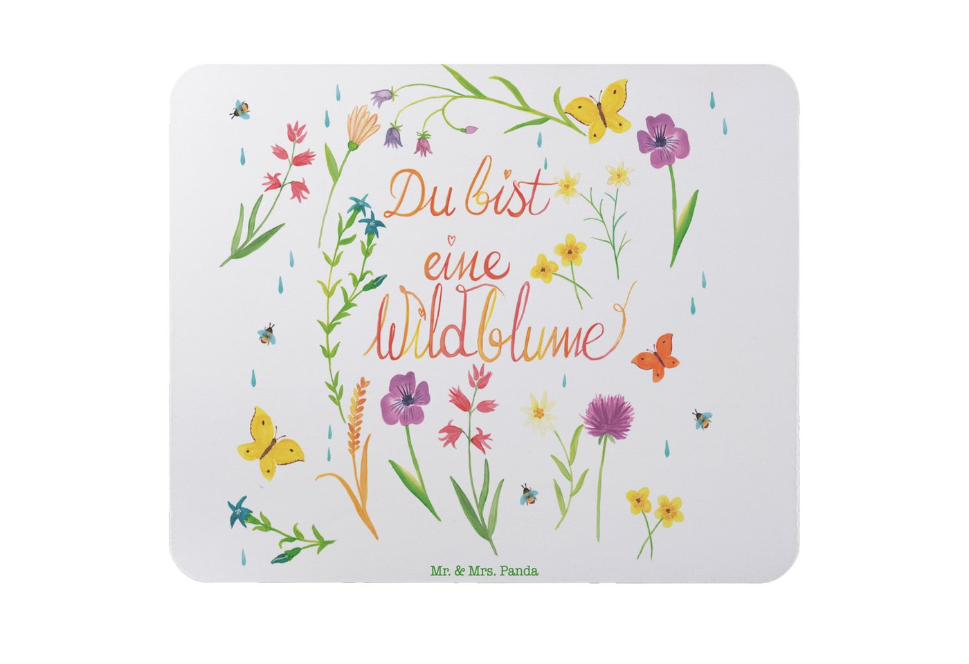 Mr. & Mrs. Panda Mauspad Du bist eine Wildblume - Geschenk, Mausunterlage, Computer zubehör, M (Packung, 1-St., Mauspad Du bist eine Wildblume), Rutschfest von Mr. & Mrs. Panda