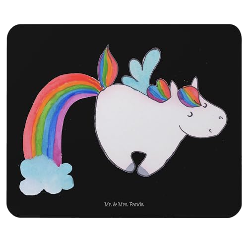 Mr. & Mrs. Panda Mauspad Einhorn Pegasus - Geschenk, Büroausstattung, Designer Mauspad, Arbeitszimmer, Unicorn, Regenbogen, Mousepad, Einhörner, von Mr. & Mrs. Panda