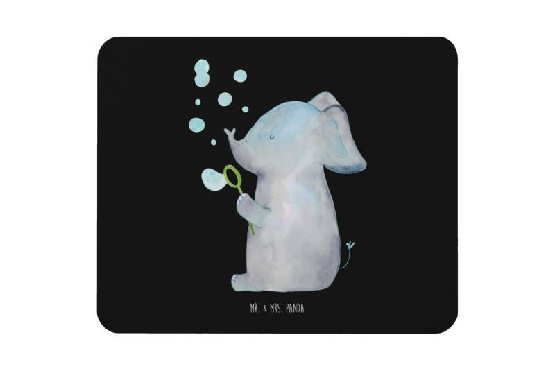 Mr. & Mrs. Panda Mauspad Elefant Seifenblasen - Schwarz - Geschenk, Einzigartiges Mauspad, Lie (Packung, 1-St., Mauspad Elefant Seifenblasen), Bezauberndes Design von Mr. & Mrs. Panda