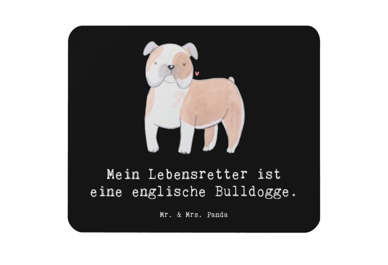 Mr. & Mrs. Panda Mauspad Englische Bulldogge Lebensretter - Schwarz - Geschenk, Büroausstattun (Packung, 1-St., Mauspad Englische Bulldogge Lebensretter), Bezauberndes Design von Mr. & Mrs. Panda