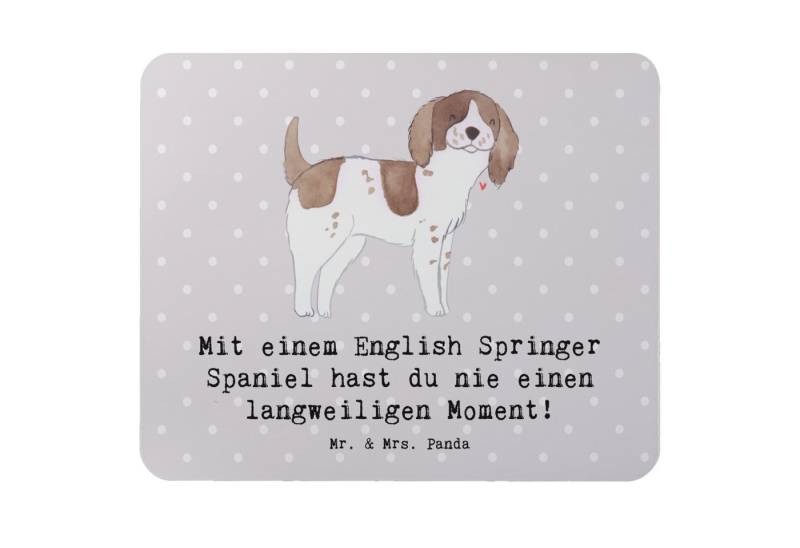Mr. & Mrs. Panda Mauspad English Springer Spaniel Spaß - Grau Pastell - Geschenk, nie einen la (1-St) von Mr. & Mrs. Panda