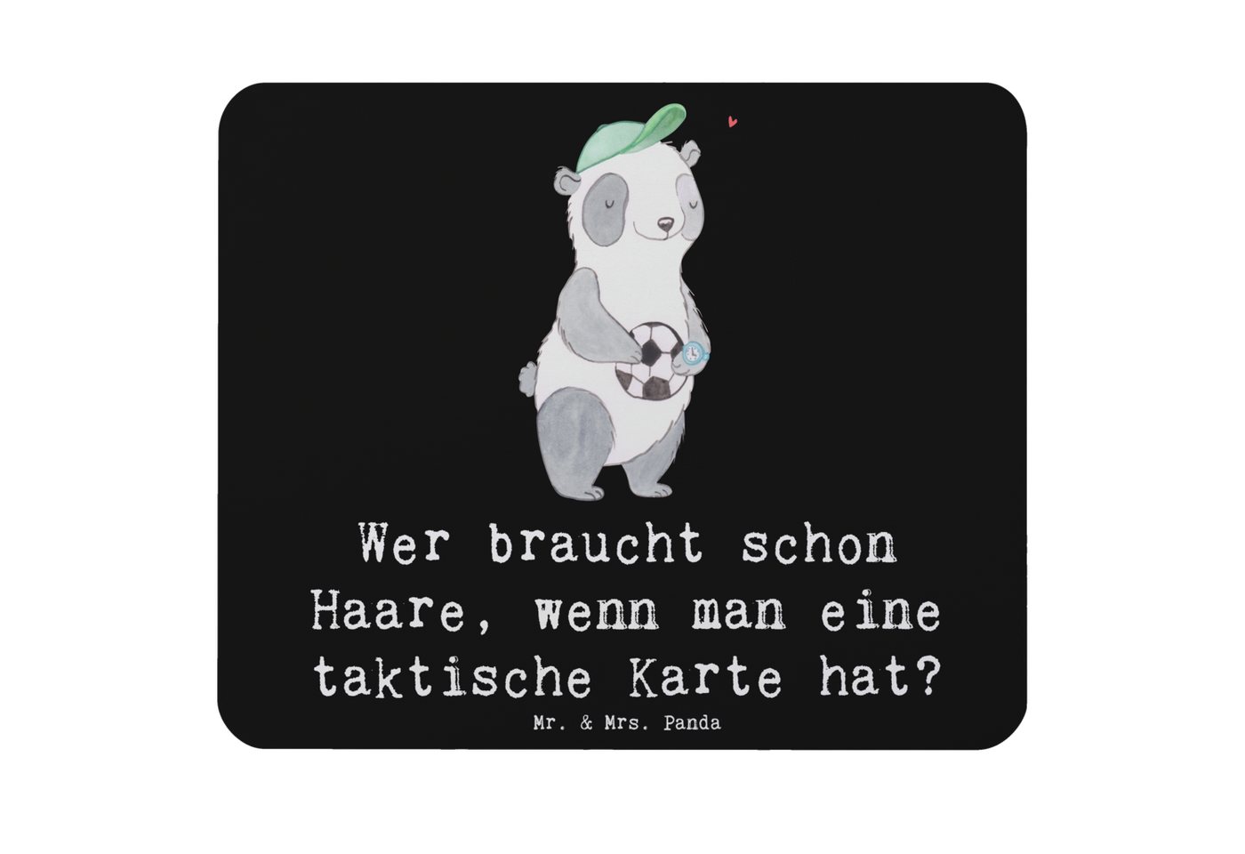 Mr. & Mrs. Panda Mauspad Fußballtrainer Einzigartig - Schwarz - Geschenk, taktische Karte, Fuß (1-St), rutschfest von Mr. & Mrs. Panda