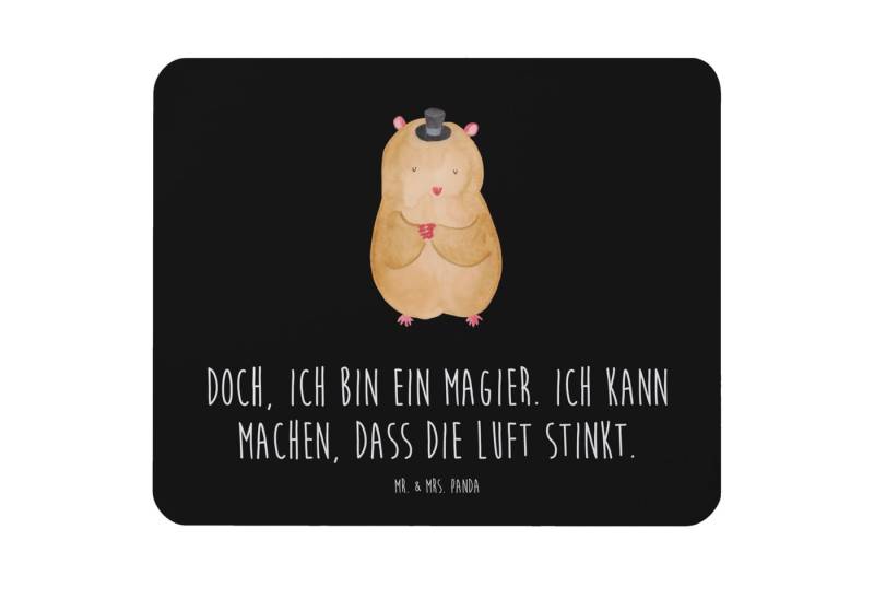 Mr. & Mrs. Panda Mauspad Hamster Hut - Schwarz - Geschenk, Mousepad, Gute Laune, Zylinder, Com (Packung, 1-St., Mauspad Hamster mit Hut), Rutschfest von Mr. & Mrs. Panda