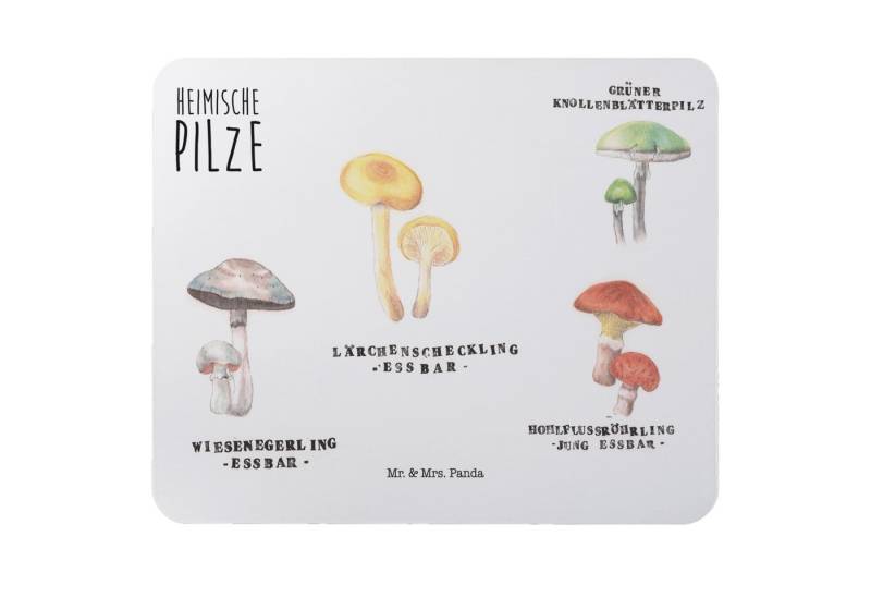 Mr. & Mrs. Panda Mauspad Heimische Pilze - Geschenk, Dekoration, Arbeitszimmer, Frühlings Deko (Packung, 1-St., Mauspad Heimische Pilze), Schickes Design von Mr. & Mrs. Panda