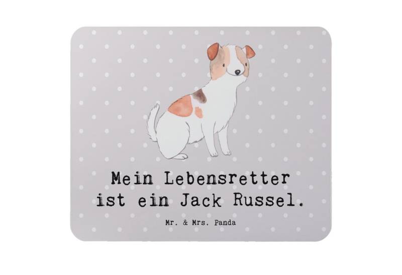 Mr. & Mrs. Panda Mauspad Jack Russel Terrier Lebensretter - Grau Pastell - Geschenk, Einzigart (1-St), Schickes Design von Mr. & Mrs. Panda
