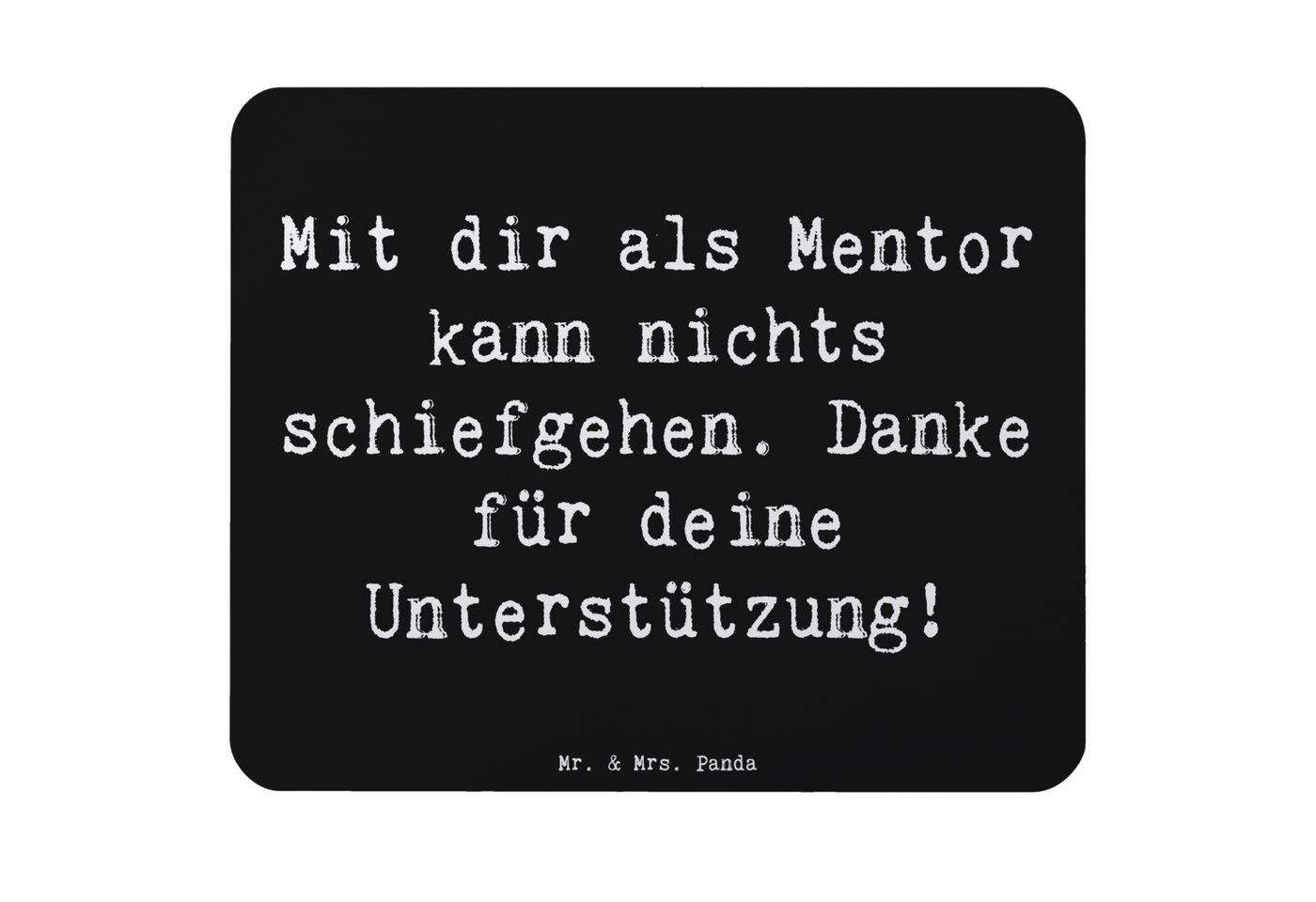 Mr. & Mrs. Panda Mauspad Beste Mentor - Schwarz - Geschenk, beruflicher Erfolg, Vorbild, Danke (1-St), rutschfest von Mr. & Mrs. Panda