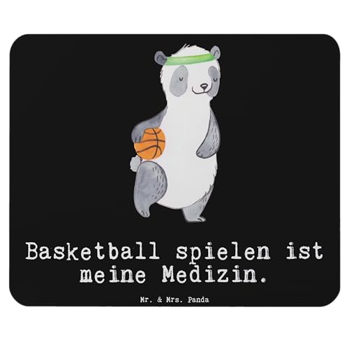 Mr. & Mrs. Panda Mauspad Panda Basketball - Geschenk, Schenken, Gewinn, Basketballplatz, PC Zubehör, Basketball Verband, Designer Mauspad, Sportler, von Mr. & Mrs. Panda