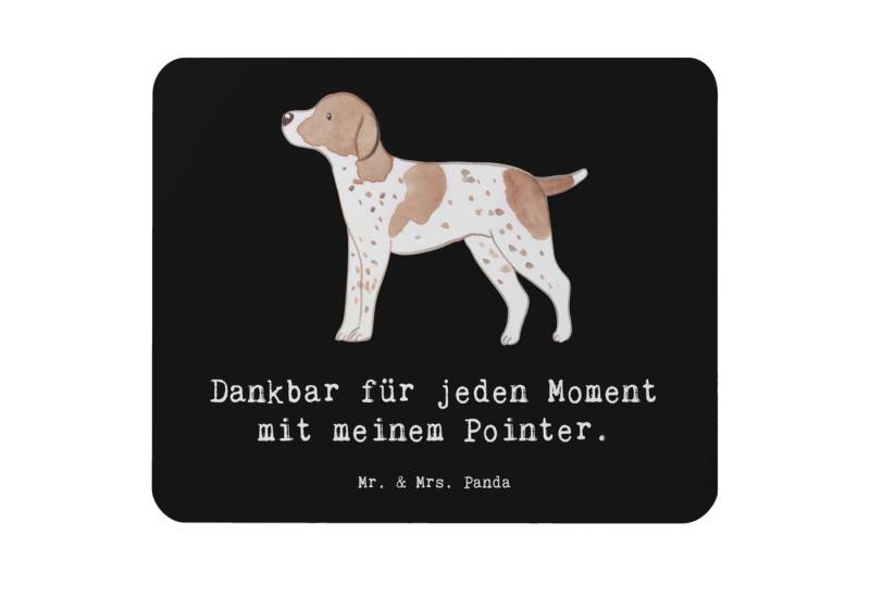 Mr. & Mrs. Panda Mauspad Pointer Moment - Schwarz - Geschenk, Hundebesitzer, Schenken, Arbeits (1-St), Ergonomischer Komfort von Mr. & Mrs. Panda