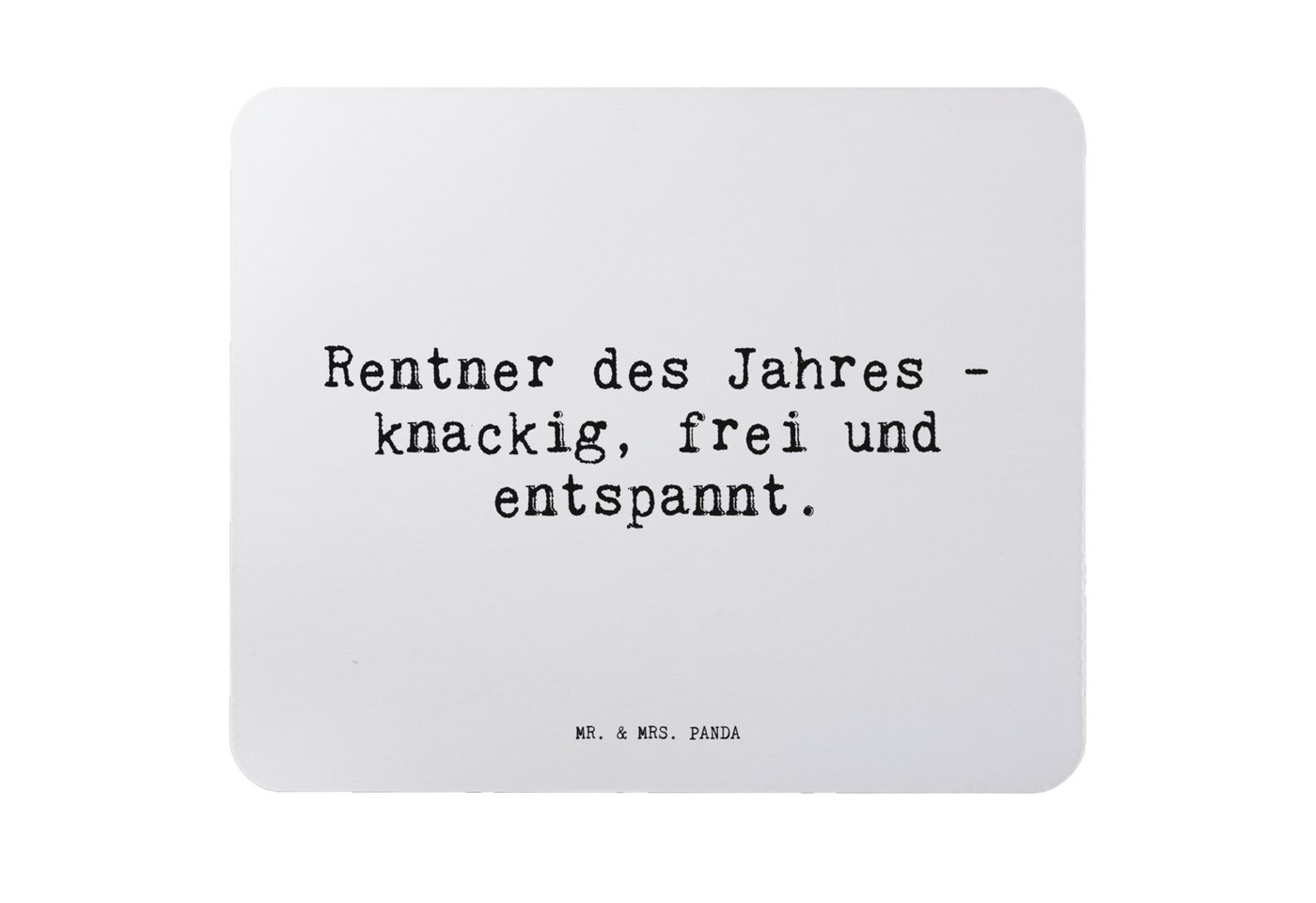 Mr. & Mrs. Panda Mauspad Rentner des Jahres -... - Aquarellblau - Geschenk, Spruch, Mousepad, (1-St) von Mr. & Mrs. Panda