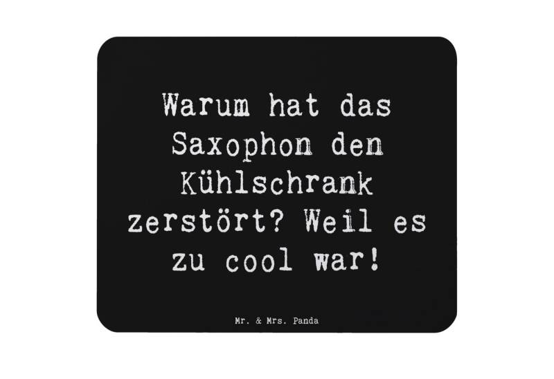 Mr. & Mrs. Panda Mauspad Saxophon Kühlschrank - Schwarz - Geschenk, cool, Mausunterlage, Mouse (1-St), Rutschfest von Mr. & Mrs. Panda