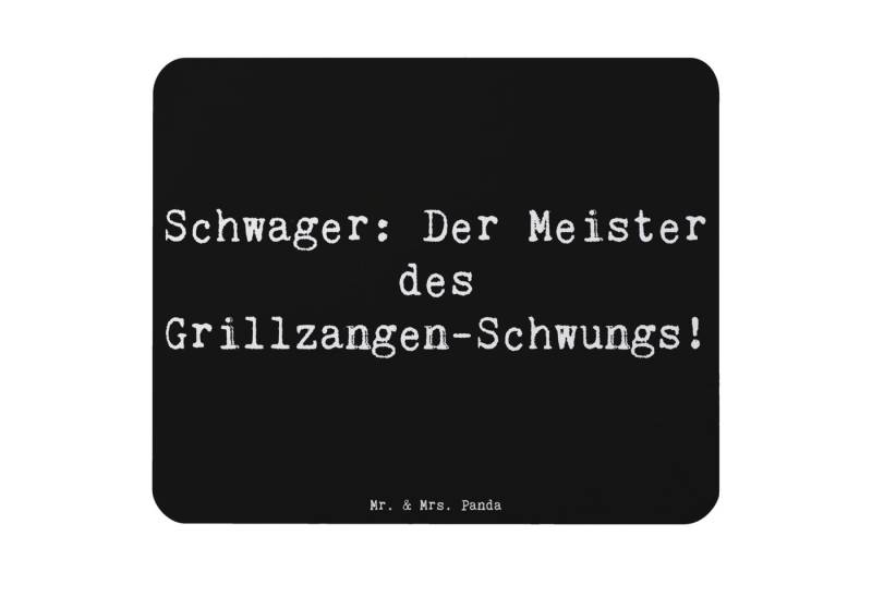 Mr. & Mrs. Panda Mauspad Schwager Grill Meister - Schwarz - Geschenk, Einzigartiges Mauspad, M (1-St), Handgelenkschonend von Mr. & Mrs. Panda
