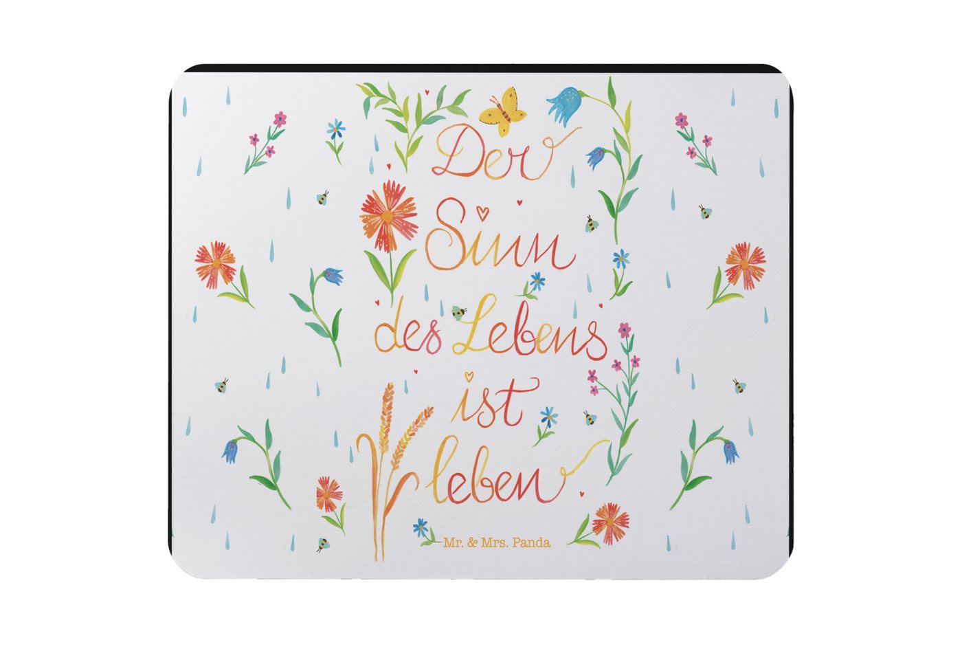 Mr. & Mrs. Panda Mauspad Sinn des Lebens - Geschenk, Outdoor, Einzigartiges Mauspad, Motivatio (Packung, 1-St., Mauspad Sinn des Lebens), Ergonomisch von Mr. & Mrs. Panda