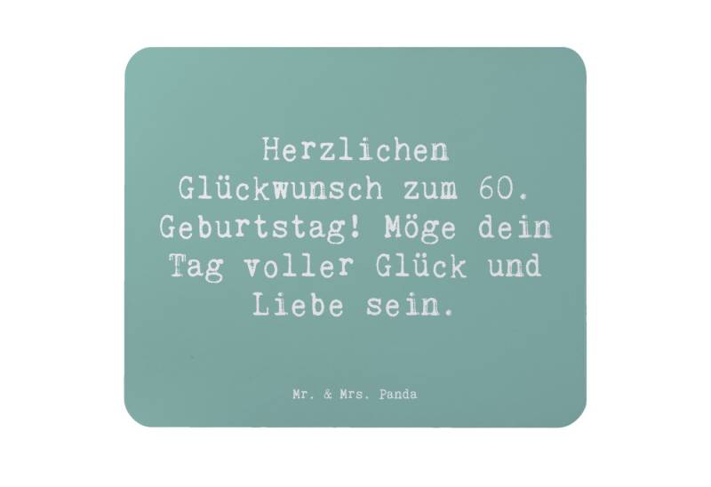 Mr. & Mrs. Panda Mauspad Spruch 60. Geburtstag Glückwunsch - Meeresbrise - Geschenk, zukünftig (1-St) von Mr. & Mrs. Panda