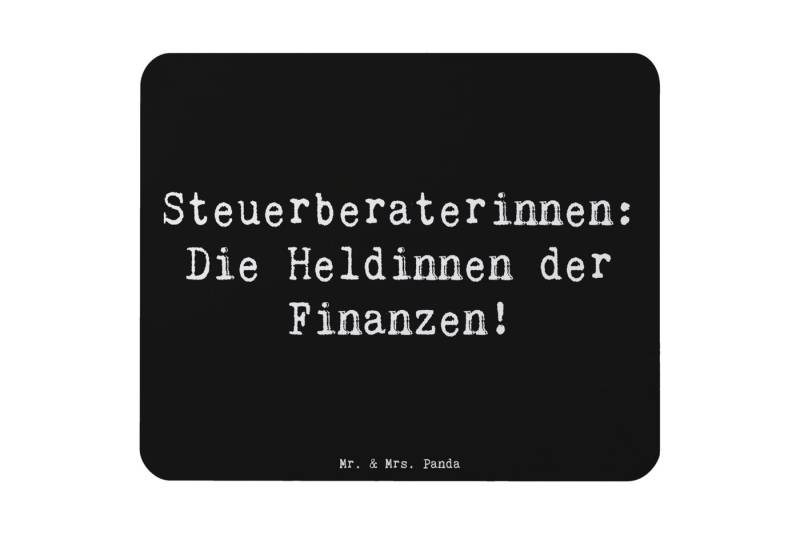 Mr. & Mrs. Panda Mauspad Steuerberaterinnen: Die Heldinnen der Finanzen! - Schwarz - Geschenk, (1-St), Rutschfest von Mr. & Mrs. Panda
