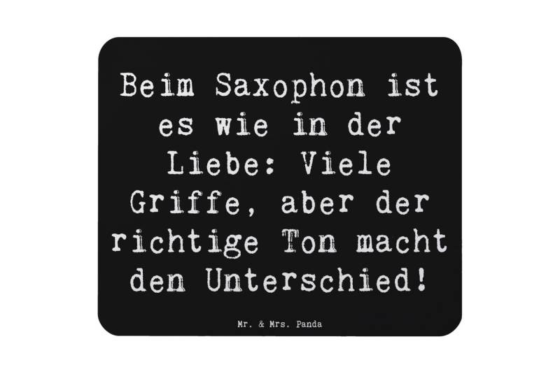 Mr. & Mrs. Panda Mauspad Saxophon Liebe - Schwarz - Geschenk, Saxophonspiel, Mauspad, Illustra (1-St), Made in Germany von Mr. & Mrs. Panda
