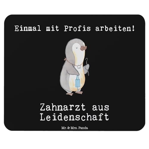 Mr. & Mrs. Panda Mauspad Zahnarzt Leidenschaft - Geschenk, Kollege, Mousepad, Computer zubehör, Designer Mauspad, PC Zubehör, Dankeschön, Danke, von Mr. & Mrs. Panda