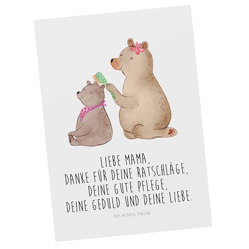 Mr. & Mrs. Panda Postkarte Bär Kind - Geschenk, Vatertag, Tochter, Geschenkkarte, Danke Mama, Muttertag, Geburtstagskarte, Grußkarte, Mutti, Mama, von Mr. & Mrs. Panda
