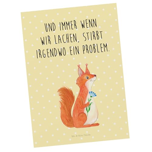 Mr. & Mrs. Panda Postkarte Eichhörnchen Blume - Geschenk, Einladung, Einladungskarten Geburtstag, Lachen, Ansichtskarte, Tiere, Spruch positiv, Mr. & Mrs. Panda Postkarte Eichhörnchen Blume - Geschenk, Einladung, Einladungskarten Geburtstag, Lachen, Ansichtskarte, Tiere, Spruch positiv, von Mr. & Mrs. Panda