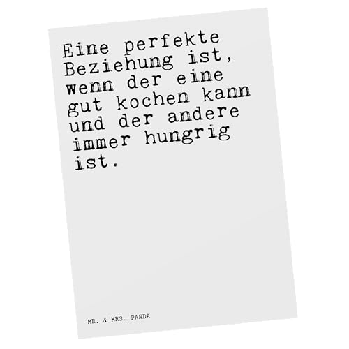 Mr. & Mrs. Panda Postkarte Eine perfekte Beziehung ist,... - Geschenk, Partner, Ansichtskarte, Einladung, Geschenkkarte, Spruch Geschenke, von Mr. & Mrs. Panda