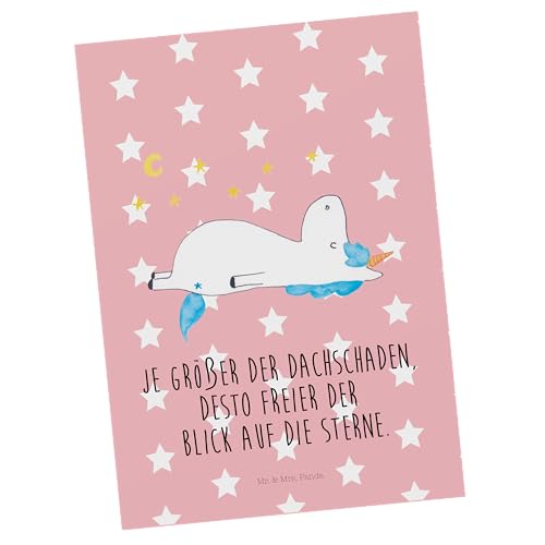 Mr. & Mrs. Panda Postkarte Einhorn Sternenhimmel - Geschenk, Einladungskarte, Pegasus, Einladung, Dachschaden, Unicorn, Verrückt, Einhorn Deko, von Mr. & Mrs. Panda