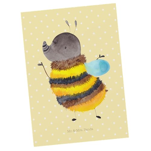 Mr. & Mrs. Panda Postkarte Hummel flauschig - Geschenk, Gute Laune, Biene, Einladungskarte, lustige Sprüche, Geschenkkarte, Grußkarte, Tiermotive, von Mr. & Mrs. Panda