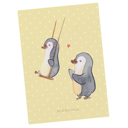 Mr. & Mrs. Panda Postkarte Pinguin Oma schaukeln - Geschenk, Geburtstagskarte, Großmutter, Einladung, Bruder, Ansichtskarte, Lieblingsoma, von Mr. & Mrs. Panda
