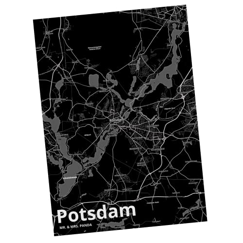 Mr. & Mrs. Panda Postkarte Potsdam - Geschenk, Städte, Stadt Dorf Karte Landkarte Map Stadtplan, Geschenkkarte, Stadt, Dankeskarte, Dorf, Grußkarte, von Mr. & Mrs. Panda