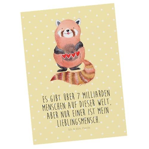 Mr. & Mrs. Panda Postkarte Roter Panda - Geschenk, Einladung, Grußkarte, Geburtstagskarte, Liebling, Liebe, Geschenkkarte, Tiermotive, von Mr. & Mrs. Panda