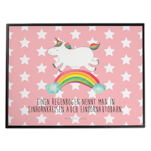 Mr. & Mrs. Panda Schreibtischunterlage Einhorn Regenbogen - Geschenk, Büroartikel, Erwachsenwerden, Unicorn, Schreibtischauflage, Pegasus, Einhörner, von Mr. & Mrs. Panda