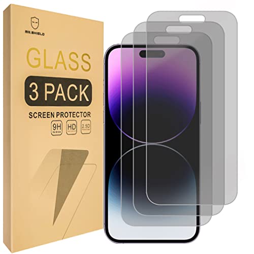 Mr.Shield Privacy Schutzfolie Kompatibel mit iPhone 14 Pro [3 Stück] Anti-Spy Glas Schutzglasfolie 9H Härte, HD Klare Displayschutzfolie von Mr.Shield