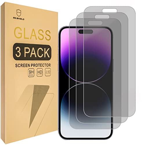 Mr.Shield Privacy Schutzfolie Kompatibel mit iPhone 14 Pro Max [3 Stück] Anti-Spy Glas Schutzglasfolie 9H Härte, HD Klare Displayschutzfolie von Mr.Shield