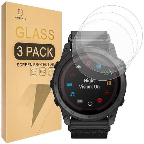 Mr.Shield Schutzfolie Kompatibel mit Garmin Tactix 7 [3 Stück] Schutzglas Schutzglasfolie 9H Härte, HD Klare Displayschutzfolie von Mr.Shield