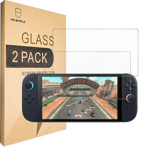 Mr.Shield Schutzfolie Kompatibel mit Nintendo Switch 2 [2 Stück] Schutzglas Schutzglasfolie 9H Härte, HD Klare Displayschutzfolie von Mr.Shield