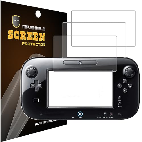 Mr.Shield Schutzfolie Kompatibel mit Nintendo Wii U Console Anti-Glare [3 Stück] Displayschutzfolie (PET Material) von Mr.Shield