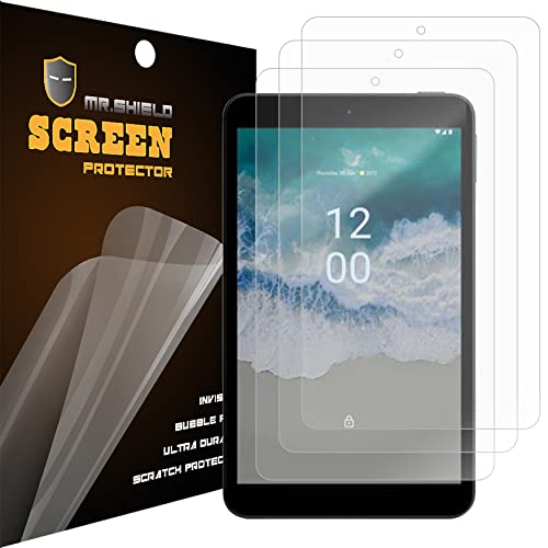 Mr.Shield Schutzfolie Kompatibel mit Nokia T10 Tablet [Shorter Fit for Case Version] [Premium Clear] [3 Stück] Displayschutzfolie (PET Material) von Mr.Shield