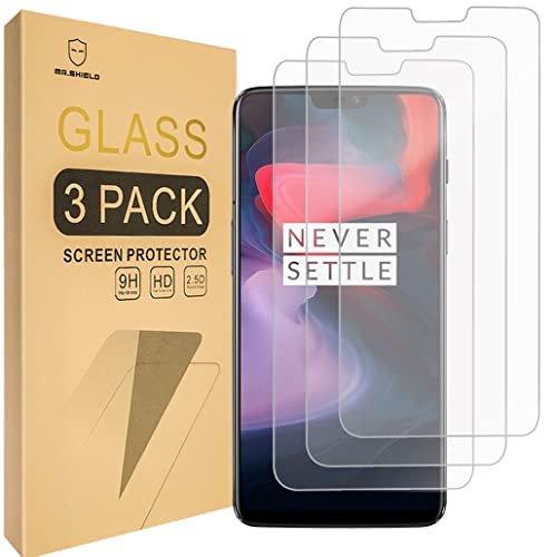 Mr.Shield Schutzfolie Kompatibel mit OnePlus 6 / OnePlus Six [3 Stück] Schutzglas Schutzglasfolie 9H Härte, HD Klare Displayschutzfolie von Mr.Shield