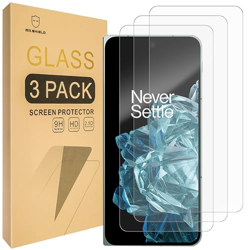 Mr.Shield Schutzfolie Kompatibel mit OnePlus Open [Front Screen ONLY] [Shorter Fit For Case Version] [3 Stück] Schutzglas Schutzglasfolie 9H Härte, HD Klare Displayschutzfolie von Mr.Shield