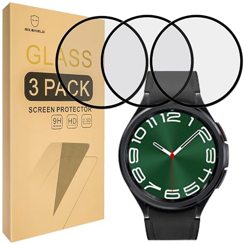 Mr.Shield Schutzfolie Kompatibel mit Samsung Galaxy Watch6 Classic [47mm] [3 Stück] Schutzglas Schutzglasfolie 9H Härte, HD Klare Displayschutzfolie von Mr.Shield