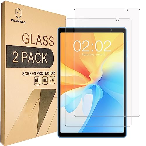 Mr.Shield Schutzfolie Kompatibel mit TECLAST P25T 2023 10.1 Inch Tablet [2 Stück] Schutzglas Schutzglasfolie 9H Härte, HD Klare Displayschutzfolie von Mr.Shield