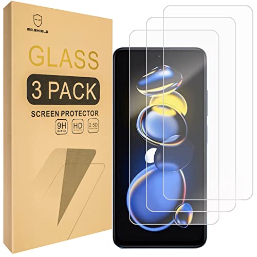 Mr.Shield Schutzfolie Kompatibel mit Xiaomi (Redmi Note 11T Pro) / Redmi Noto 11T Pro+ [3 Stück] Schutzglas Schutzglasfolie 9H Härte, HD Klare Displayschutzfolie von Mr.Shield