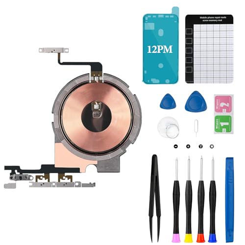 Für iPhone 12 Pro Max NFC Chip Wireless Charging Charger Panel Ersatz Power On/Off Volume Button Flex Kabel mit komplettem Reparaturwerkzeug-Set für Modell A2342 A22410 A2412 A2411 Für iPhone 12 Pro Max NFC Chip Wireless Charging Charger Panel Ersatz Power On/Off Volume Button Flex Kabel mit komplettem Reparaturwerkzeug-Set für Modell A2342 A22410 A2412 A2411 von MrR.OMW