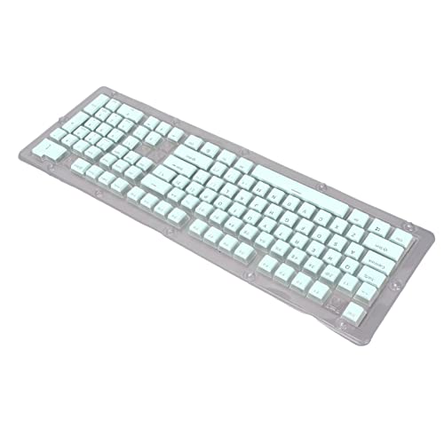 Abs-Tastatur-Tastenkappen, Abs-Tastenkappen, 108 Tasten, Doppelschichtig, Zweifarbig, Lichtdurchlässigkeit, Tastenkappe für 61 87 104 108 Tasten, Mechanische Tastatur, weiß (Blau) von Mrisata