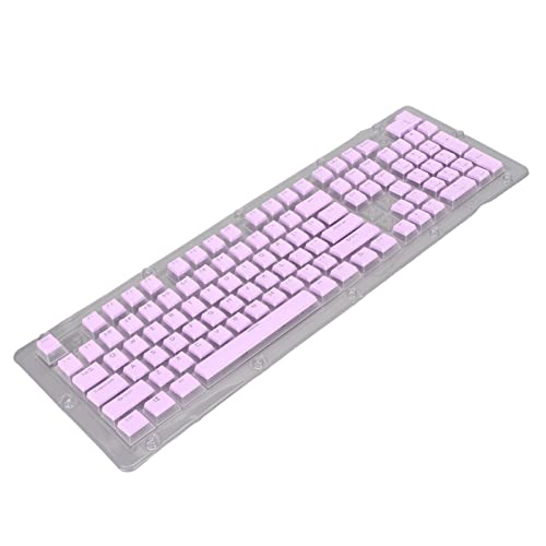 Abs-Tastatur-Tastenkappen, Abs-Tastenkappen, 108 Tasten, Doppelschichtig, Zweifarbig, Lichtdurchlässigkeit, Tastenkappe für 61 87 104 108 Tasten, Mechanische Tastatur, weiß (Lila) von Mrisata